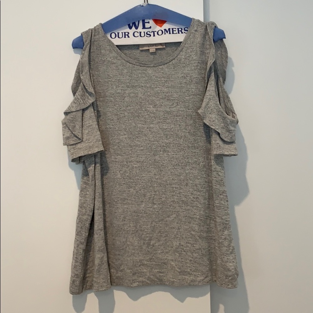 LOFT Cut Out Shoulder Top